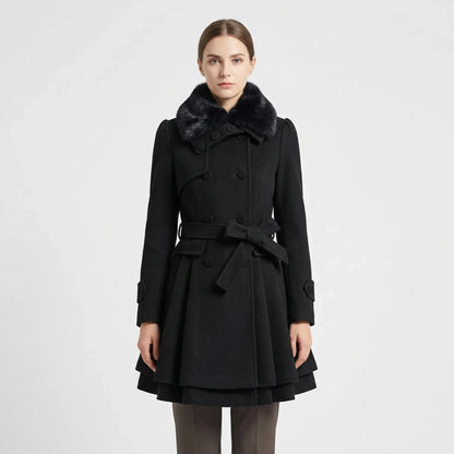 Double-Breasted Belted Winter Coat - Kristie