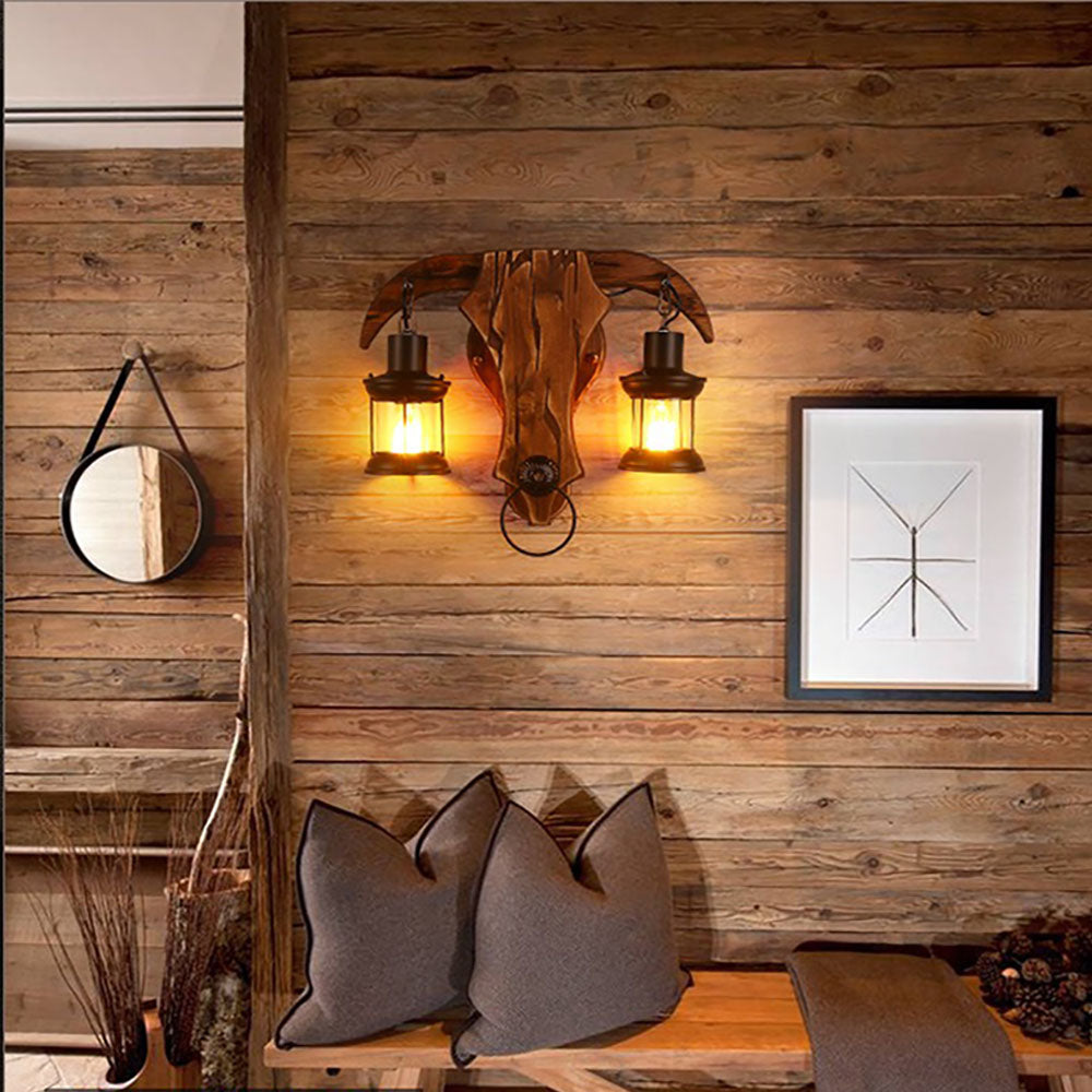 Double Lantern Wall Fixture -  Antiquorix