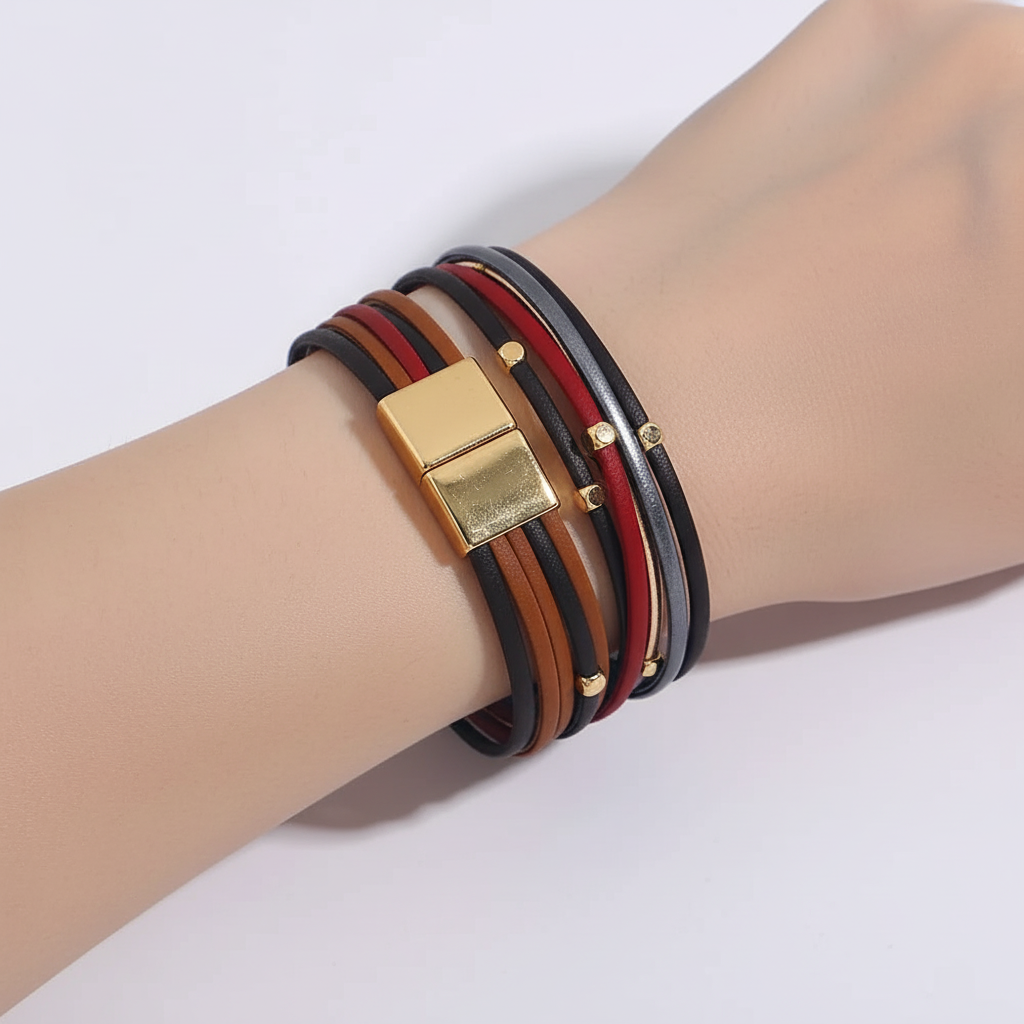 Dreifarbige Wickelarmband - LayerWrap 