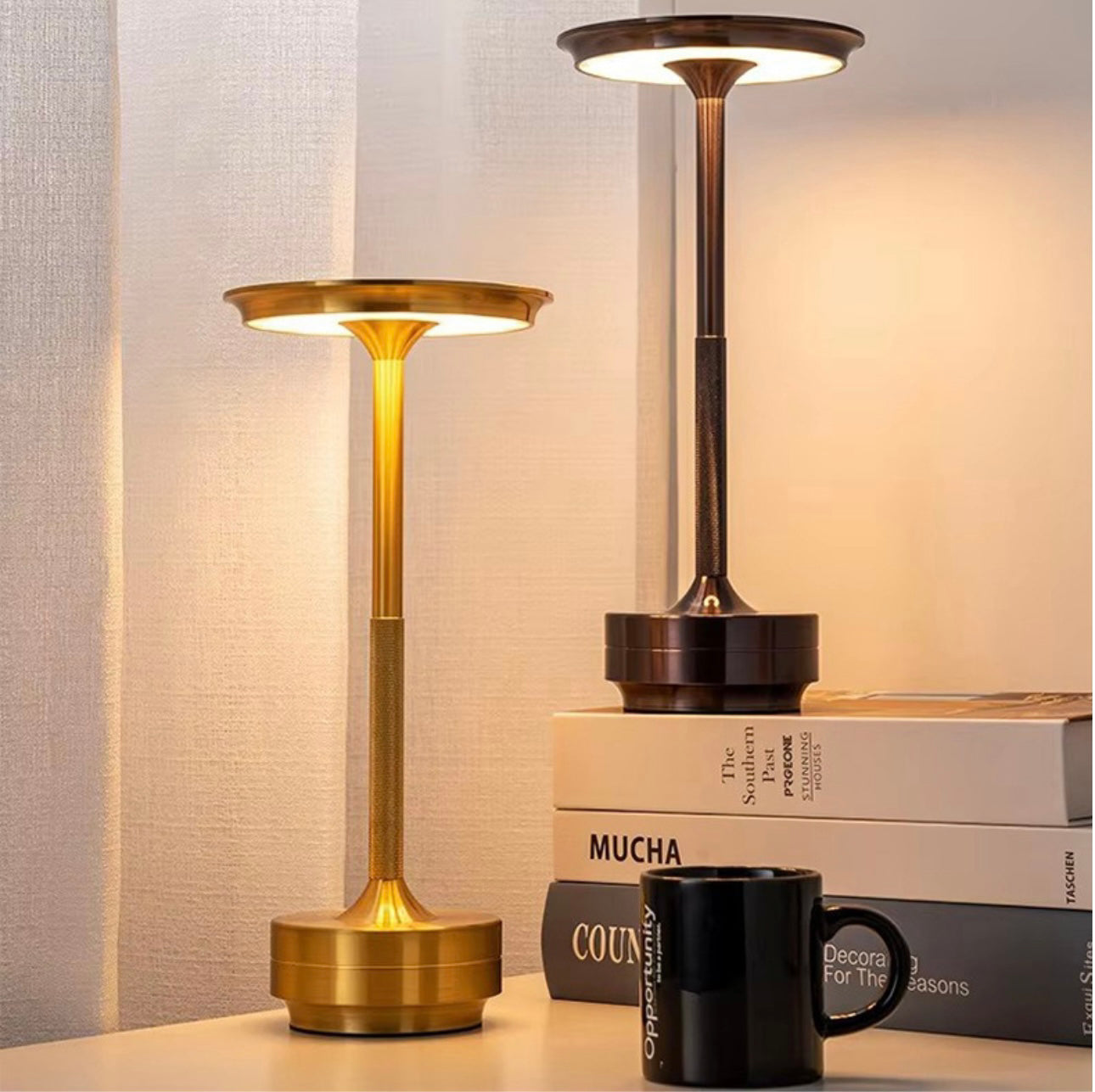 ClarityGlow Lyxutgåvan | Trådlös LED-bordslampa