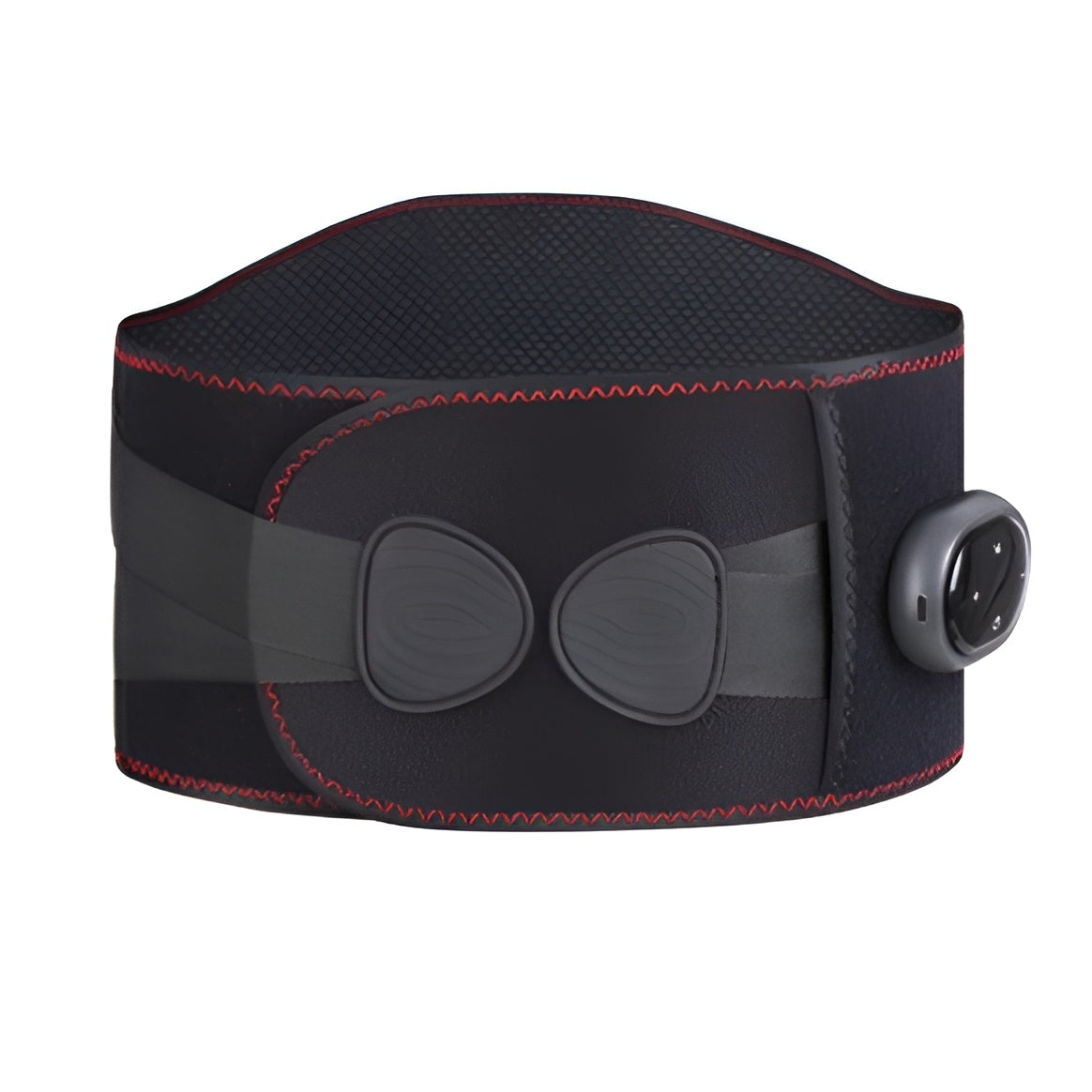 Schwarzer Rückenstützgürtel mit Klettverschluss, ergonomisch, für Schmerzlinderung und Haltung.
