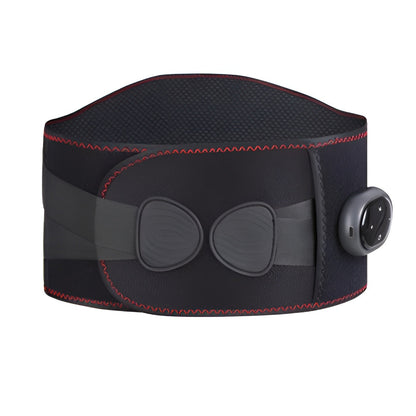 Schwarzer Rückenstützgürtel mit Klettverschluss, ergonomisch, für Schmerzlinderung und Haltung.