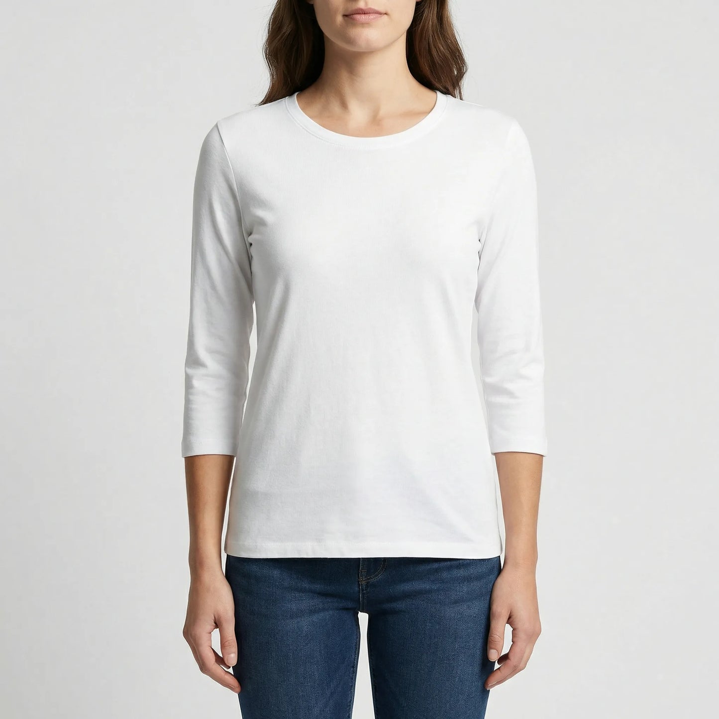 Effen Damesshirt Met Ronde Hals - Adrienne