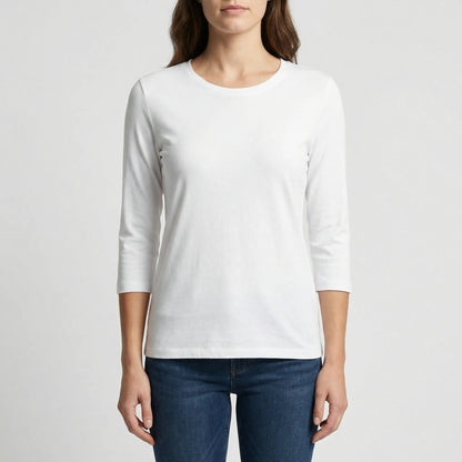 Effen Damesshirt Met Ronde Hals - Adrienne