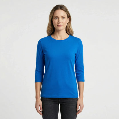Effen Damesshirt Met Ronde Hals - Adrienne