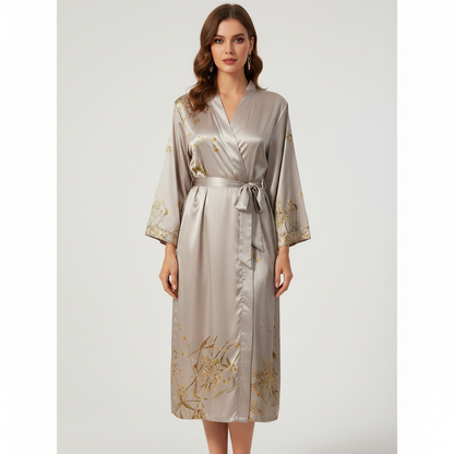 Eleganter Satin Bademantel - Lara