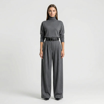Elegantes Rollkragen-Hosen-Set Für Damen - Joanne