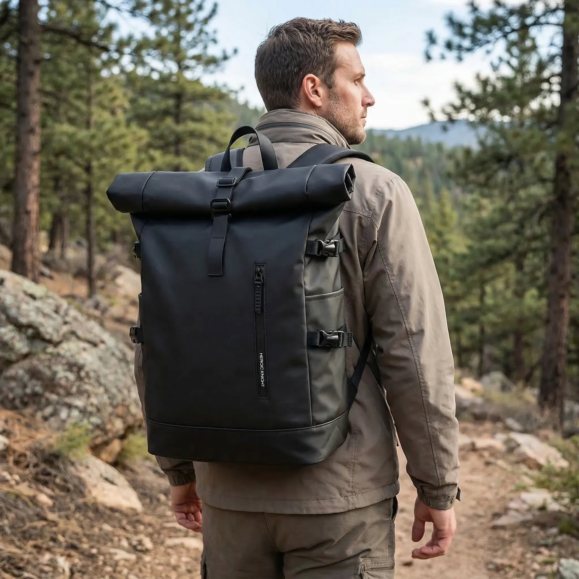 Expandable Roll-Top Travel Rucksack -  Rolamax