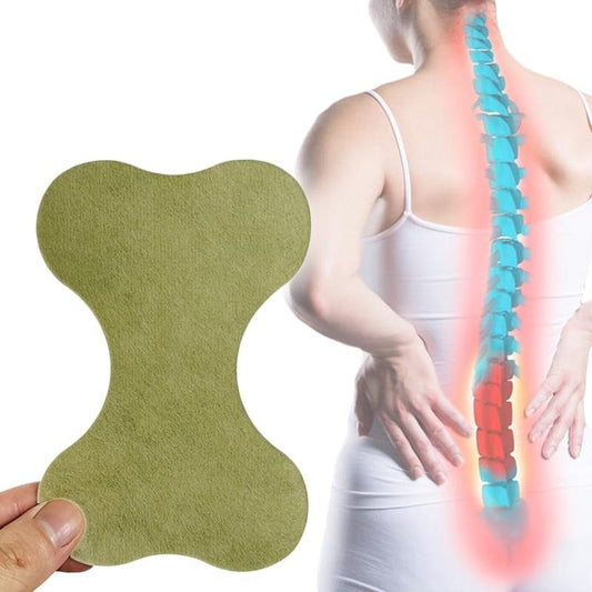 Grünes Rückenpflaster zur Schmerzlinderung, ergonomisch, für Muskelentspannung und Wirbelsäule.