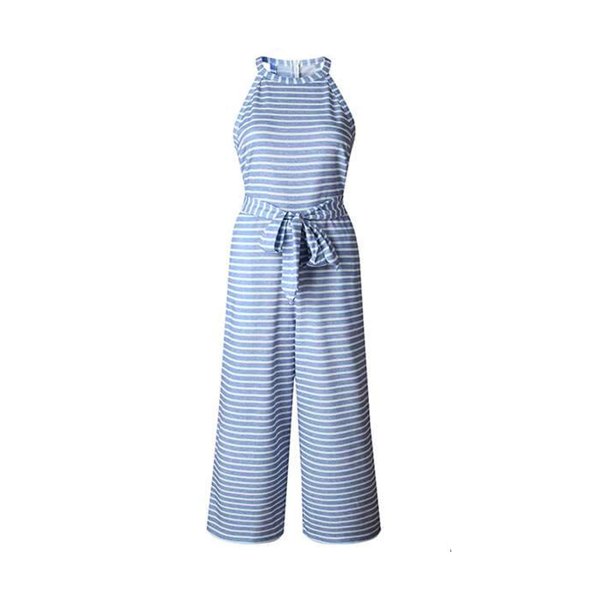 Luftig och stilfull dam jumpsuit med midjebälte och ränder – Nayla