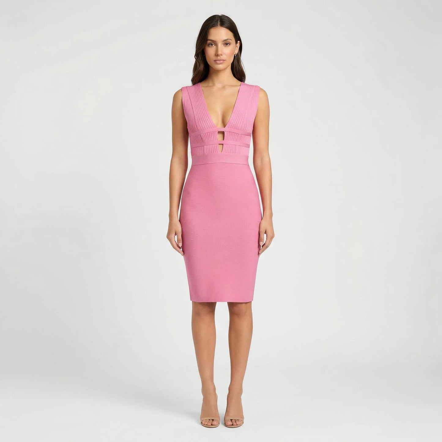 Figurbetontes Knielanges Kleid - Cindy