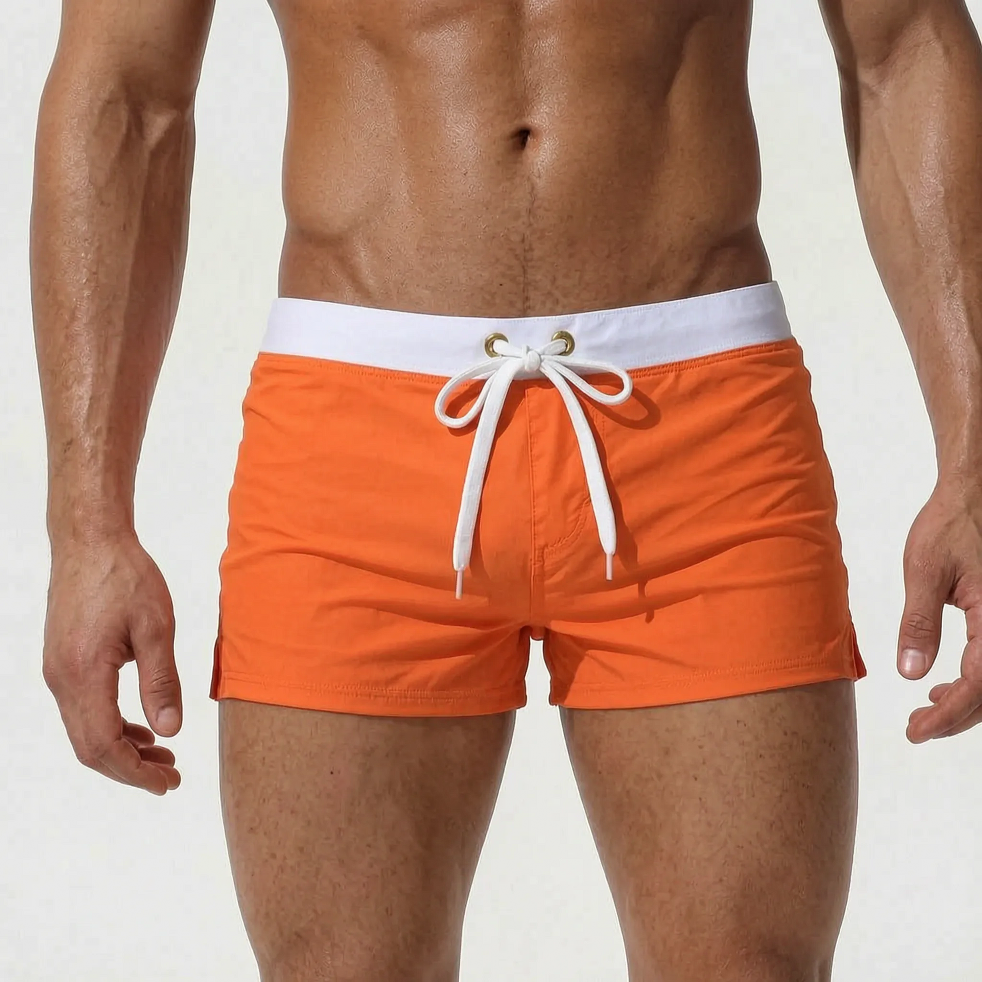 Fitted Men's Swim Trunks - Basken
