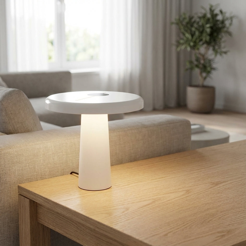 Flat Shade Minimalist Lamp -  Cirqula