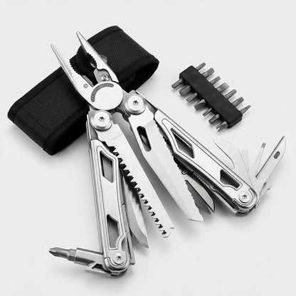 Foldable Multi-Tool With Pliers And Bits -  Clampex