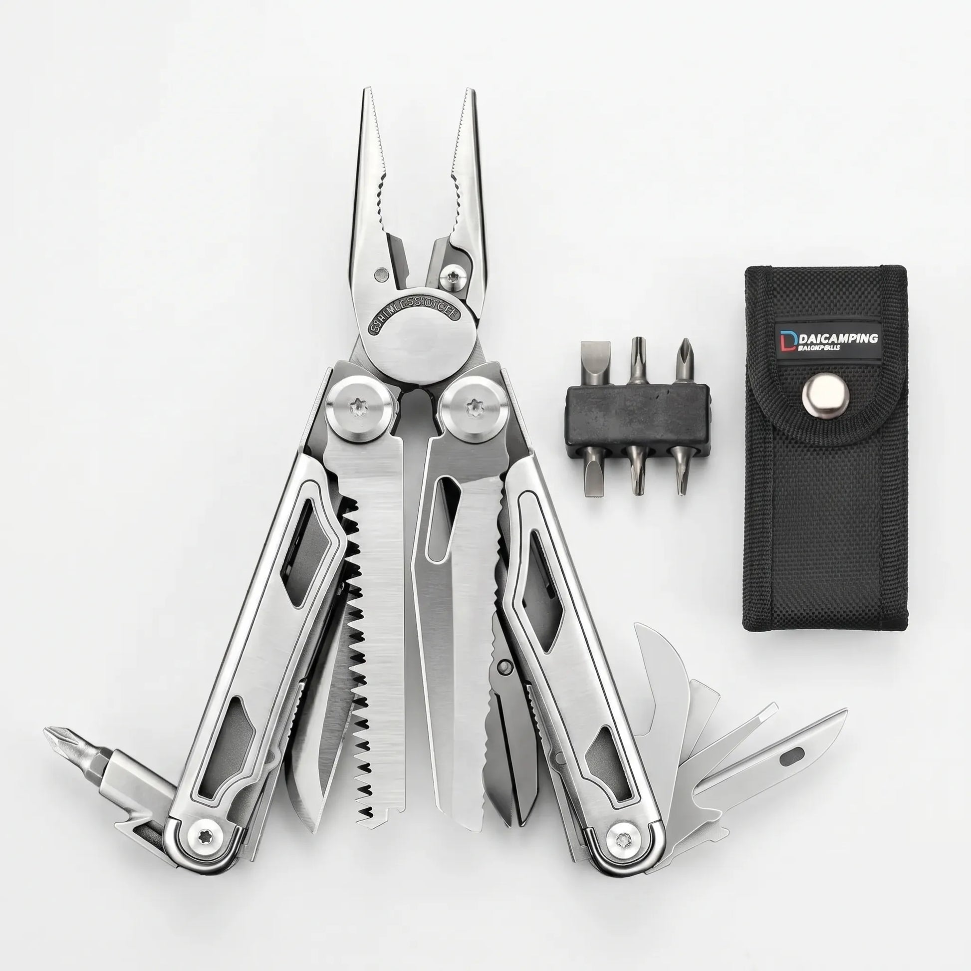 Foldable Multi-Tool With Pliers And Bits -  Clampex