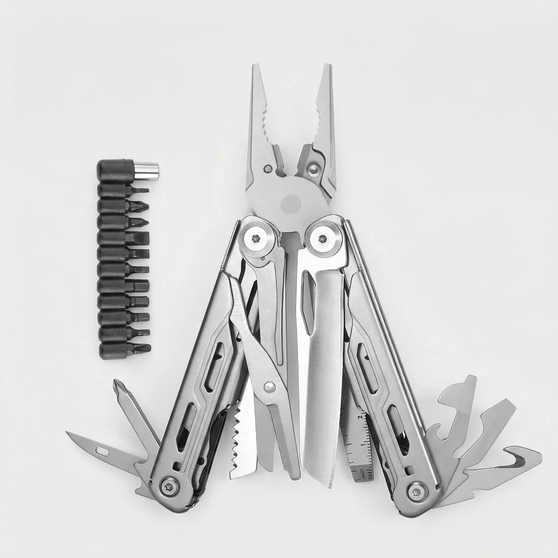Foldable Multi-Tool With Pliers And Bits -  Clampex
