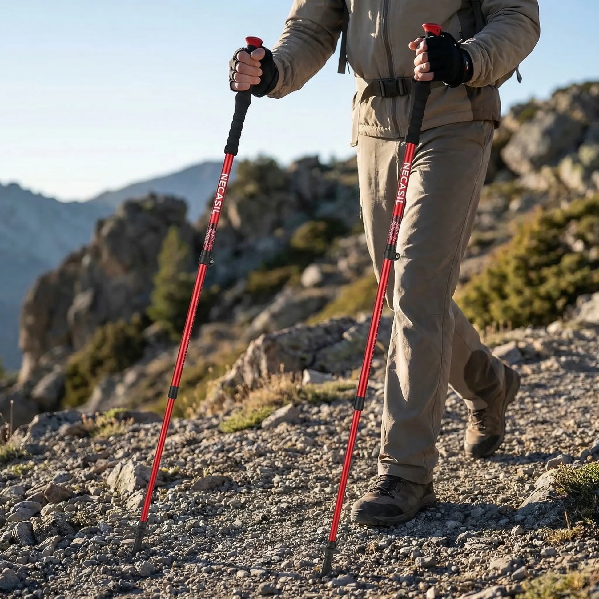 Foldable Telescopic Trekking Pole Set -  Summaris