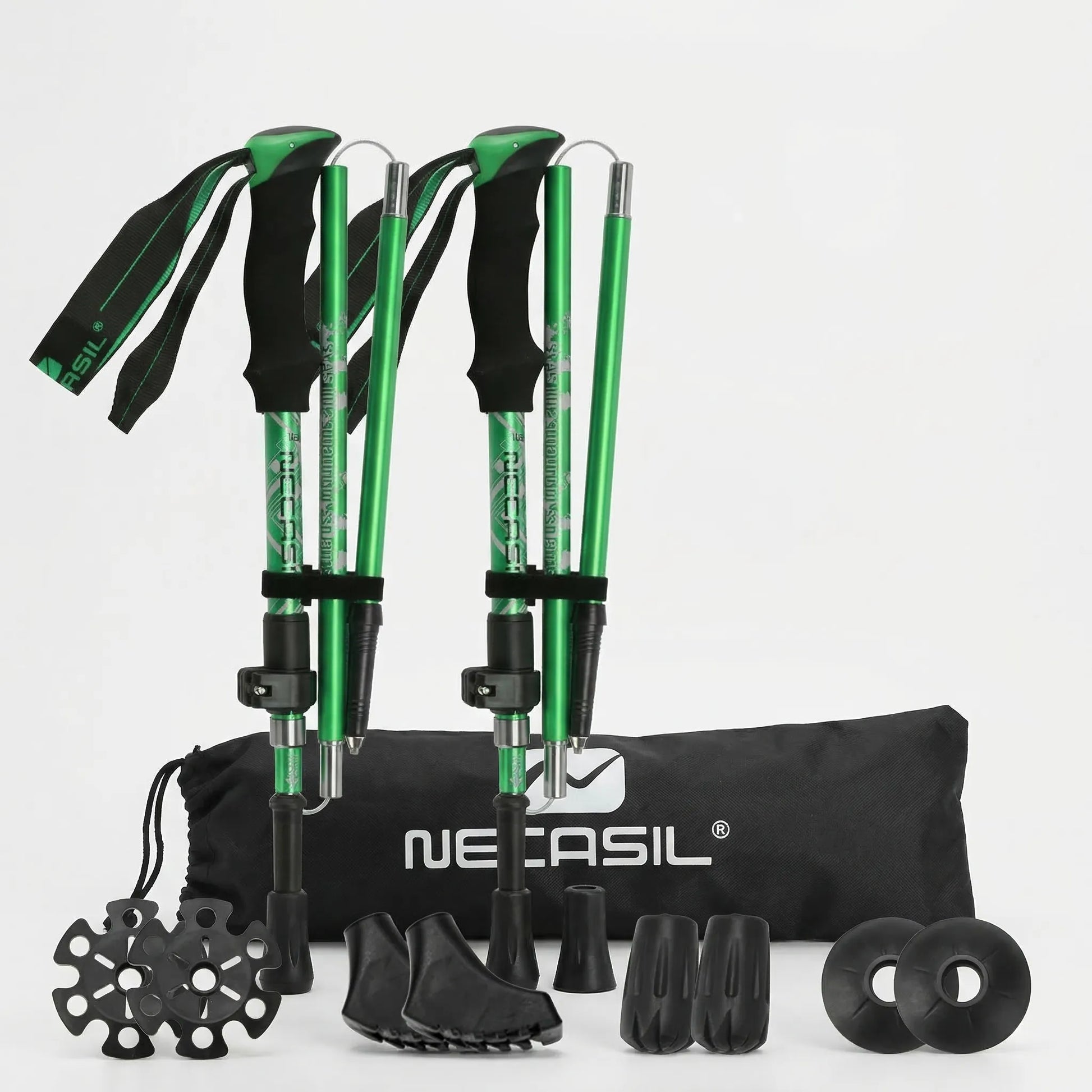 Foldable Telescopic Trekking Pole Set -  Summaris