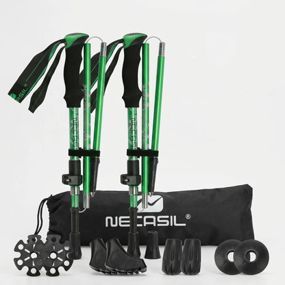 Foldable Telescopic Trekking Pole Set -  Summaris