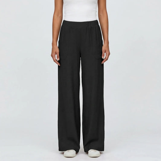 Full-Length Wide-Leg Casual Trousers - Renee