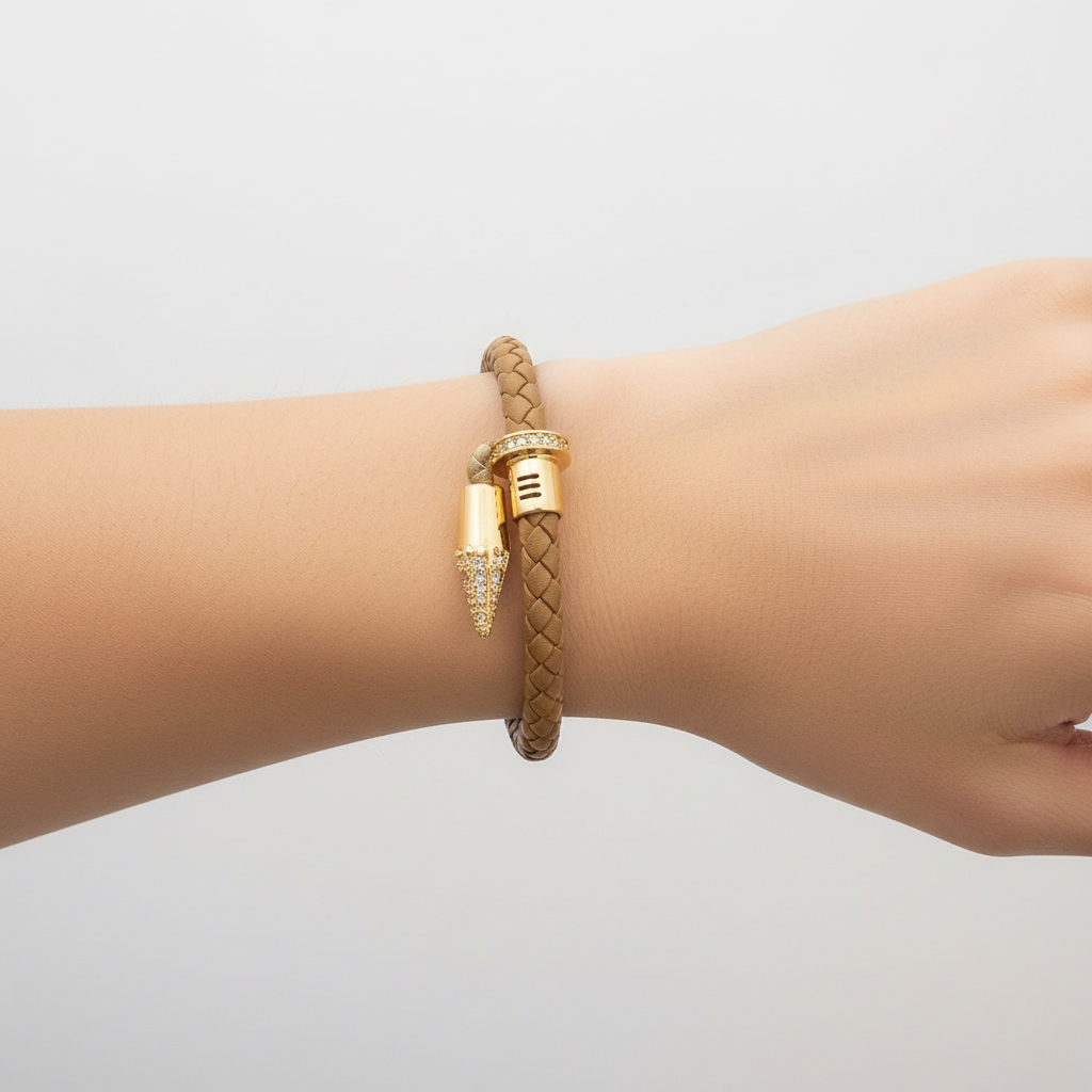 Geflochtenes Lederarmband - WeaveArt 