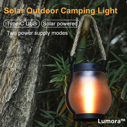 Solar Lantern Outdoor Light with Flickering Flame Effect 6