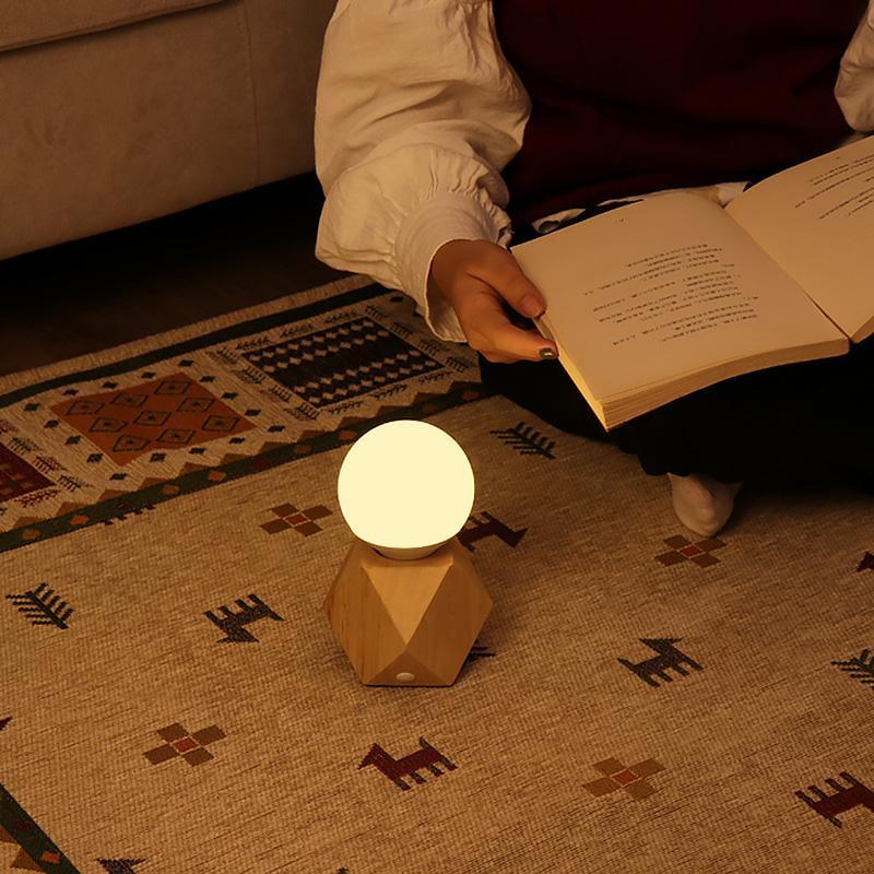 Geometric Base Bedside Lamp - Nordiqueo