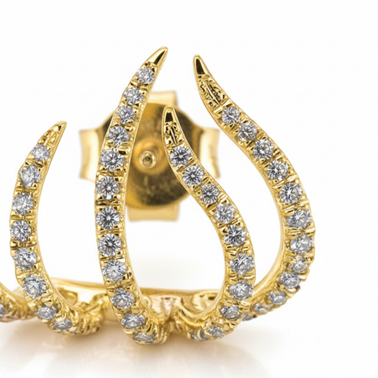 Geometrische Ohrstecker - GlimmerClaw 