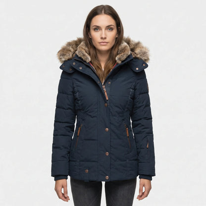 Gevoerde Winterjas Met Bontcapuchon - Sheryl