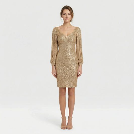 Glamouröses Partykleid Mit V Ausschnitt - Loreen