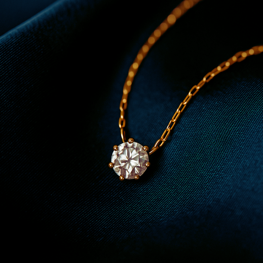 Glans zirkon | Enkelt glänsande zirkon nyckelbandskedja