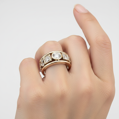 Goldring Mit Zirkonia - LuxeBand 