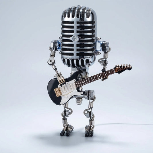 Guitar Themed Table Lamp -  StrumBot