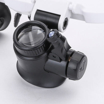 HD läsglasögon med LED-belysning och utbytbara linser - Optiview