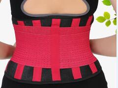 Roter Taillentrainer, Fitnessgürtel, verstellbar, Rückenstütze, Abnehmen, Unisex.