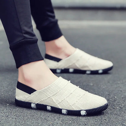 Lätta och stiliga canvas espadrillos med hampa-sula för män - Elias