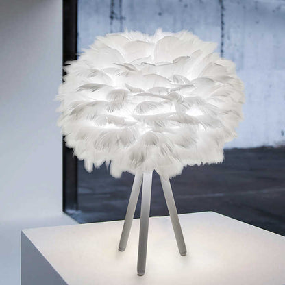 Dimbar bordslampa med lyxiga fjädrar – Pluma