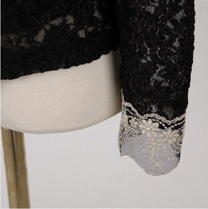 Damblus med höstlig broderad spets – Elisabeth
