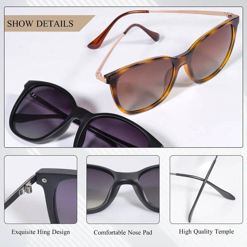 Sonnenbrille Damen, braun, Kunststoff, UV-Schutz, modisches Design, komfortable Nasenpads.