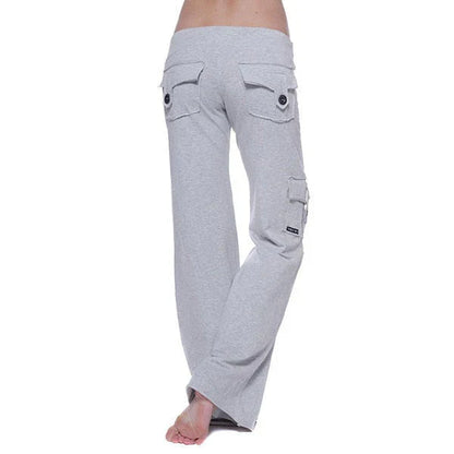 Damska Bootcut Cargo Byxa med fickor – Isabella Höstupplaga