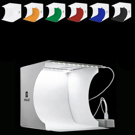 Bärbart fotostudio med LED-belysning – LumiCube