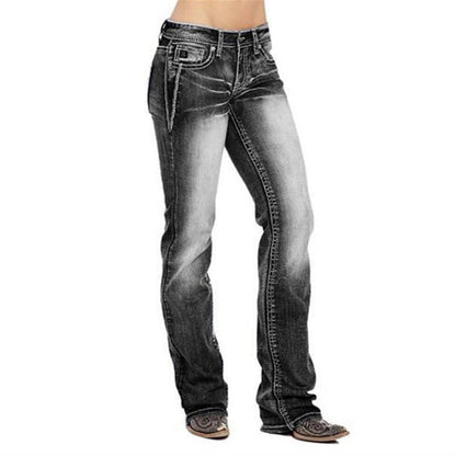 Damernas bootcutjeans med flaggdetaljer – Madison