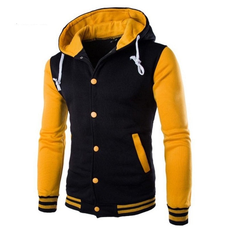 Herrarnas baseball-hoodie i varsity-stil – höstutgåvan Kevin