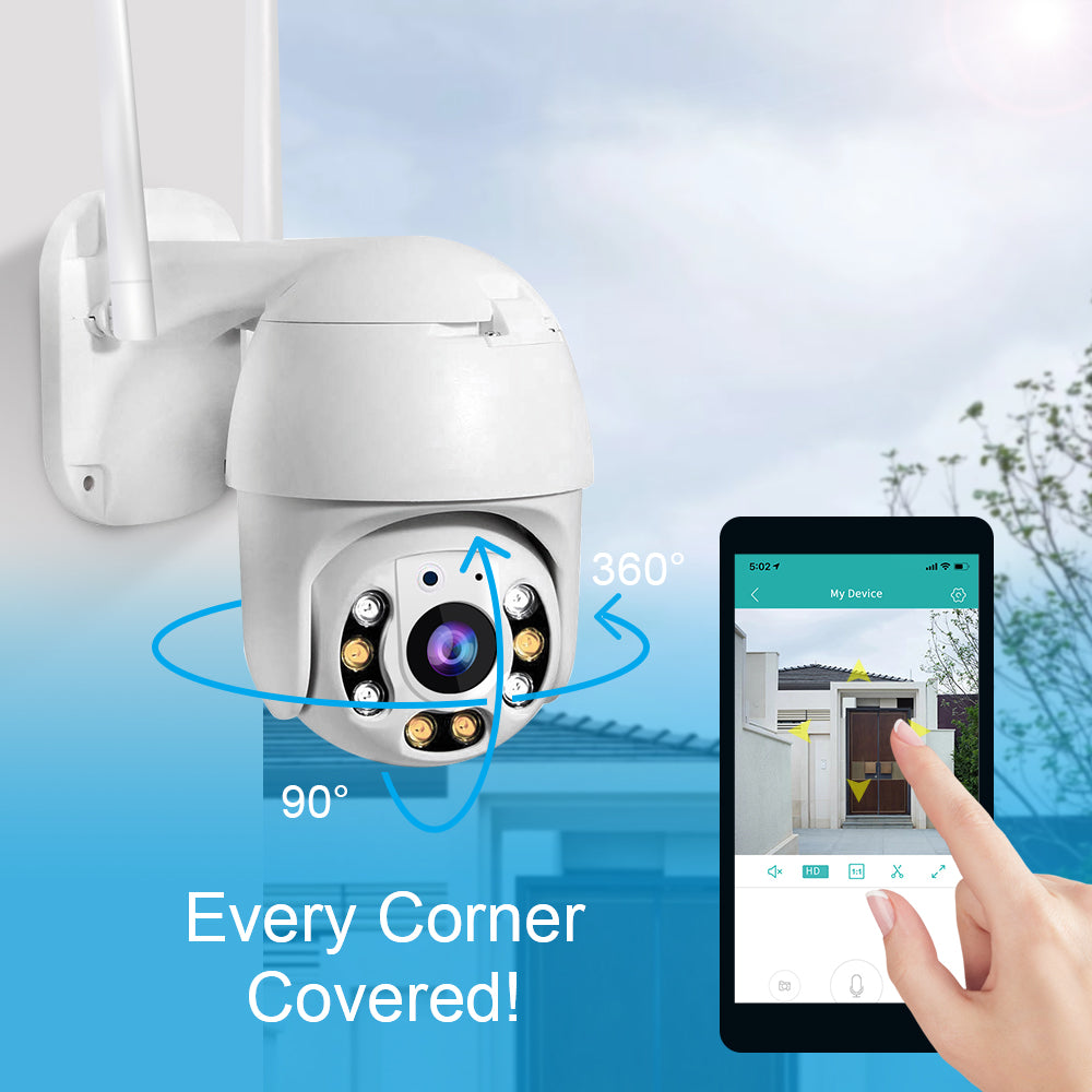 Trådlös utomhuskamera med WiFi – SecureView 360