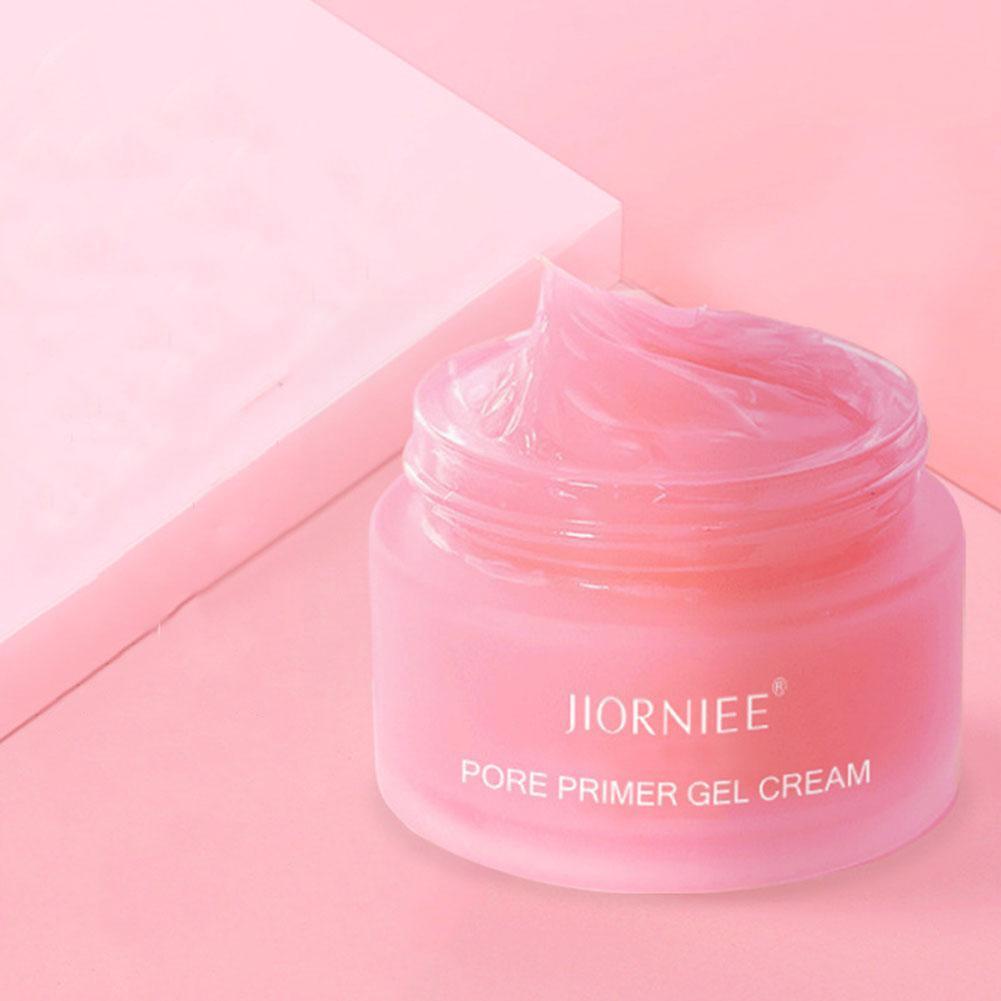 Rosa Pore Primer Gel Cream im Glas, feuchtigkeitsspendend, glättend, Make-up-Basis.