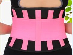 Schwarzer Taillentrainer mit pinkem Gürtel, Fitness, Abnehmen, verstellbar, Unisex.