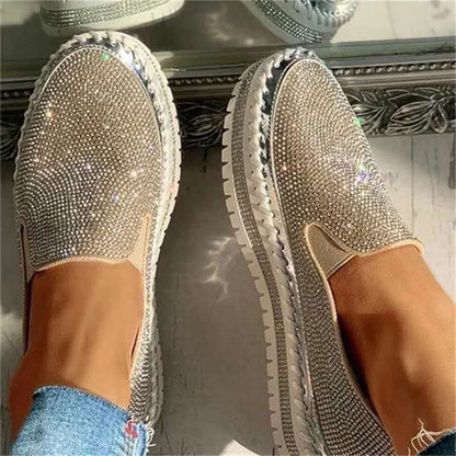 Glittrande damloafers med komfortsula – Teyla