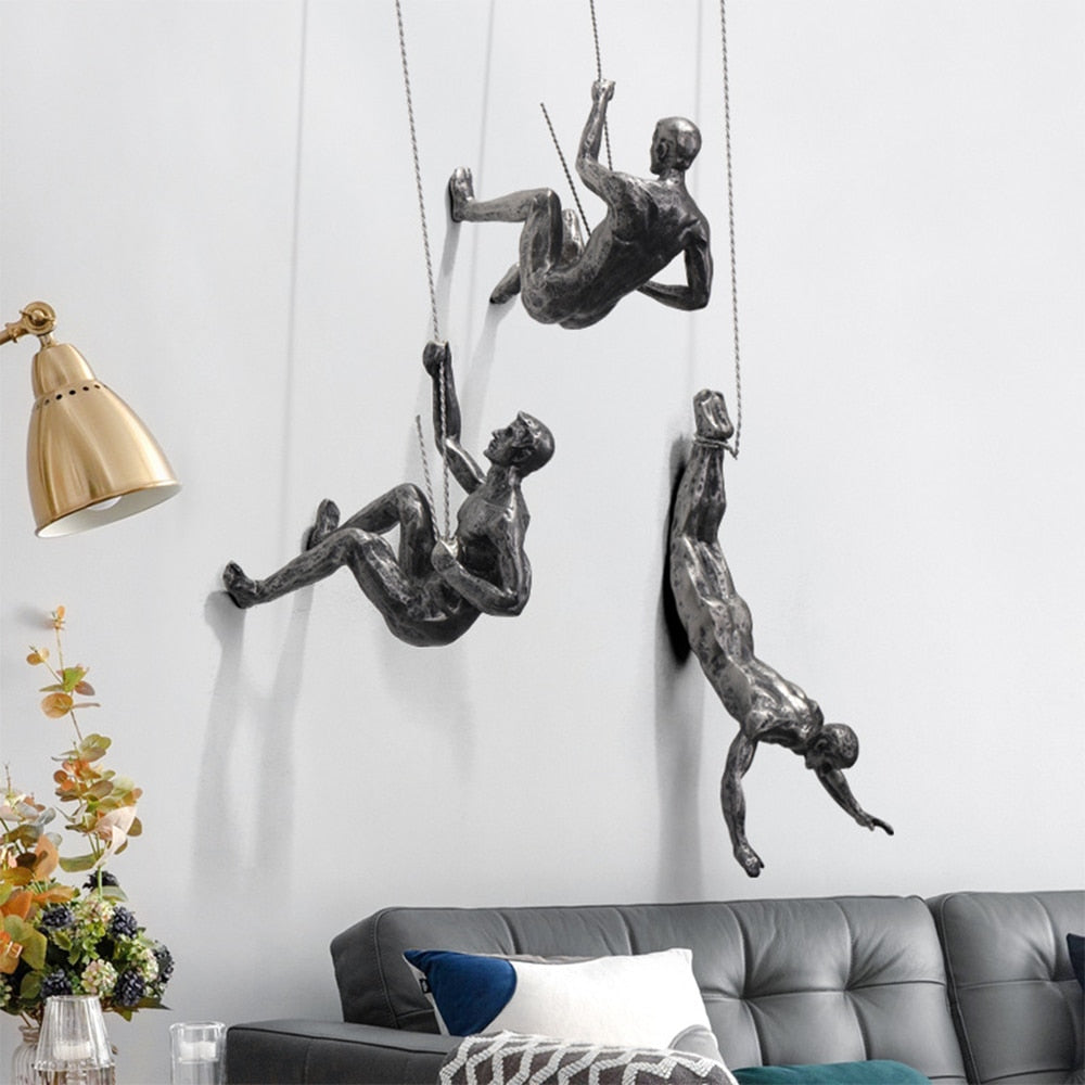 Bergsklättrare väggskulptur – PeakFigures