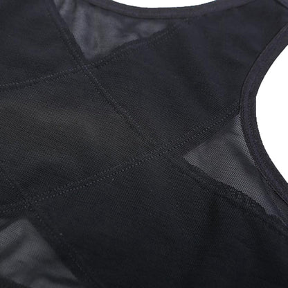 Schwarzes Sport-BH-Oberteil aus Mesh, atmungsaktiv, Damenbekleidung, Fitnessmode.