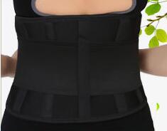 Schwarzer Taillentrainer, Neopren, Fitness, Bauchweg, verstellbar, Unisex, Gewichtsverlust.